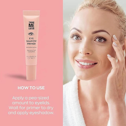 Elizabeth Mott Thank Me Later Face & Eye Primer – Long-Lasting Matte Makeup Base, Pore Minimizer, Oil & Shine Control, Wrinkle Blurring, Crease Prevention, Smooth Finish for All-Day Wear – 10g & 30g