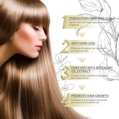 120ML Natural Hair Growth, Rosemary Oil for Hair Growth Organic, Rosemary Oil for Dry Damaged Hair and Growth Thin Hair （2PCS）