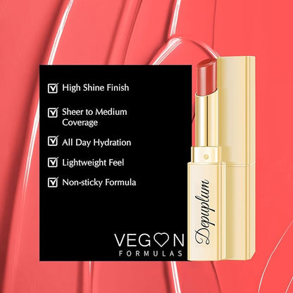 Red Lipstick for Women Hydrating Lipstick Glossy Moisture Lip Gloss Sheer-Medium Coverage, Long Lasting Lipsticks for Dry Lips, DM66 Berry