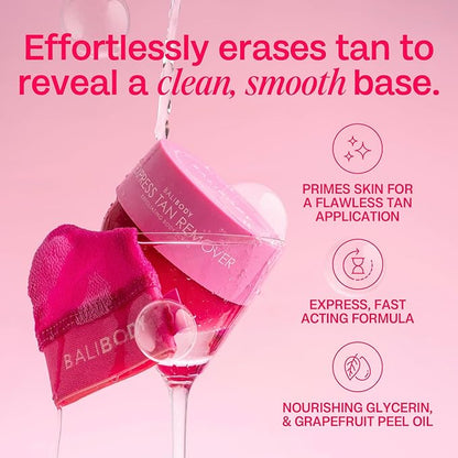 Bali Body Express Tan Remover | Self Tanner Remover & Exfoliating Body Scrub | Fake Tanning Eraser for Streak-Free Skin | Works on Self Tan, Fake Tan & Spray Tan | Vegan, Grapefruit Scent