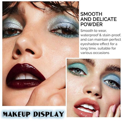 Sapphire Blue Smoky Eye Shadow Palette,Navy Royal Blue Green Goth Natural Eyeshadow Palette,Waterproof,Long Lasting Naturing-Looking