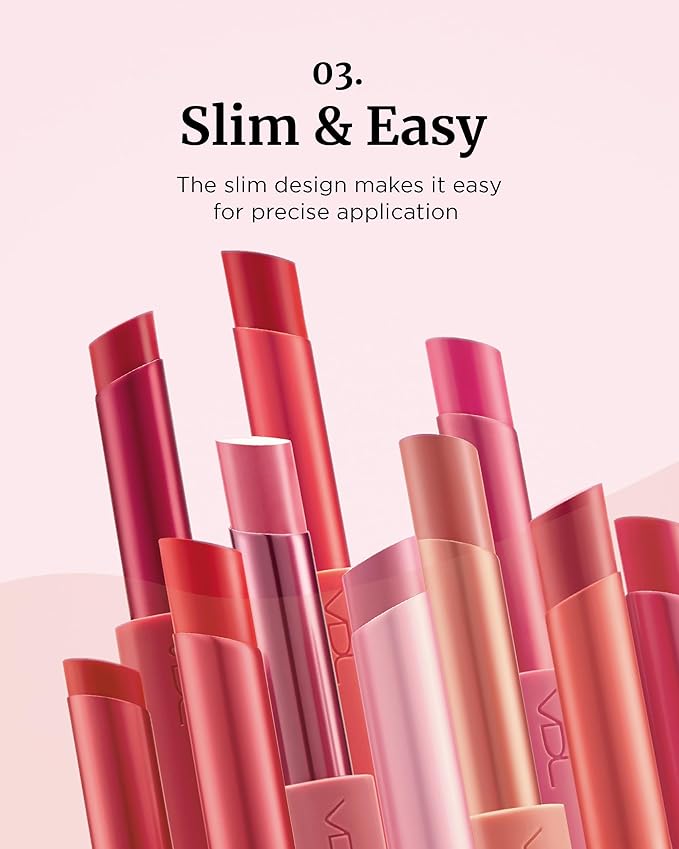 VDL Lip Stain Comfort Slip Lipstick 11, Dirty Vienna - Lightweight, Matte, Smooth Lipstick for Effortless Comfort. Vibrant and Long-Lasting Lip Color (0.09 oz) | Korean Makeup