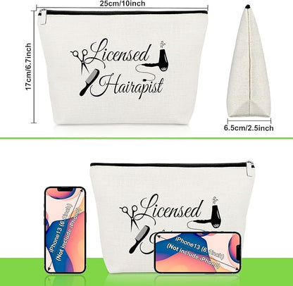 Hair Stylist Gifts Hairdresser Makeup Bag Hairdresser Appreciation Gifts for Hairstylist Coworkers Thank You Travel Bag for Salon Barber Christmas Graduation Present for Hair Stylist Cosmetic Pouch