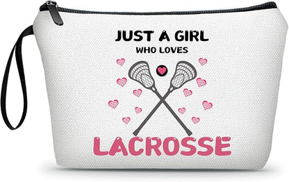 Lacrosse Gifts for Girls - Cosmetic Makeup Bag & Team Gifts for Women