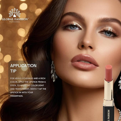 Global Fashion Silk Smooth Matte Lipstick – Long-Lasting, Luxurious Color, Rich Hydration, Lightweight Formula, Lightweight Matte Lip Color for Women, Available in Multiple Shades (103, 0.12 oz)