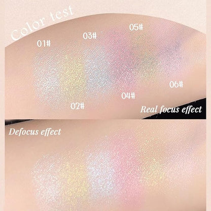 Light Pink Cream Glitter Shimmer Metallic Eyeshadow Palette Makeup, Natural Single Mini Instant Holographic Eyeshadow For Women, Sombras Crema Para Ojos, Talc, Paraben & Cruelty Free