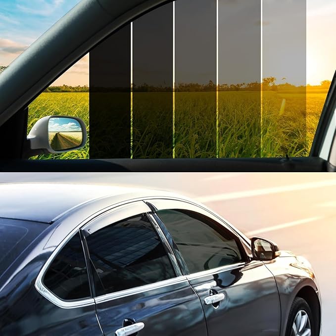 Vepagoo 5% VLT Ceramic Car Window Tint Film (24" x 15FT) - Heat & Glare Reduction, Blocks UV & IR Rays, Scratch Resistant, Privacy Car Window Tint Fit for Sedan SUV