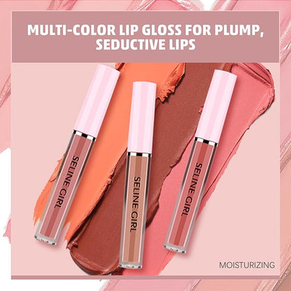 Matte Lip Gloss, Lip Gloss Silky Smooth Finish, Lipgloss Makeup Colorful and Creamy Texture, Lipstick for Every Occasion, Lip Oil Moisturizing and Hydrated #03