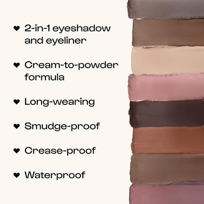 ALLEYOOP 11th Hour Waterproof Cream Eyeshadow Stick – Long-Lasting Eye Shadow Pencil & Eyeliner, Cream to Powder Stick & Highlighter – Smudge-Proof Eyeshadow Matte, Midnight Matte