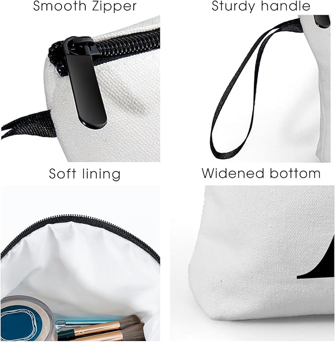 SEAMOON Women Birthday Unique Maid of Honor Friendship Gifts for Sister Bridesmaid Bride Personalized Travel Makeup Cosmetic Bag with Mirror Valentines Mothers Day Christmas Graduation B