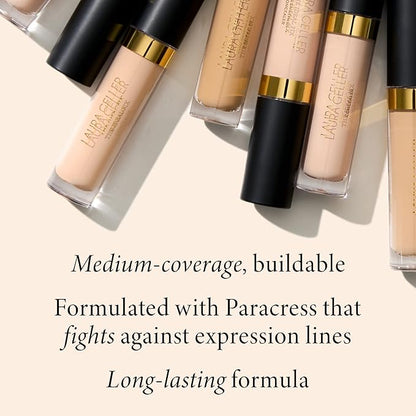 LAURA GELLER NEW YORK The Ideal Fix Concealer - Deep - Buildable Medium to Full Coverage Liquid Concealer - Covers Under Eye Dark Circles & Blemishes - Long-Lasting