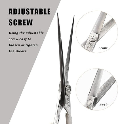 LePinko Premium Damascus Steel Hair Cutting Scissors, 6.0 Inch Master Level Hair Texturizing Shears For Hairstylist, Hairdresser, Studio, Salon, Barber