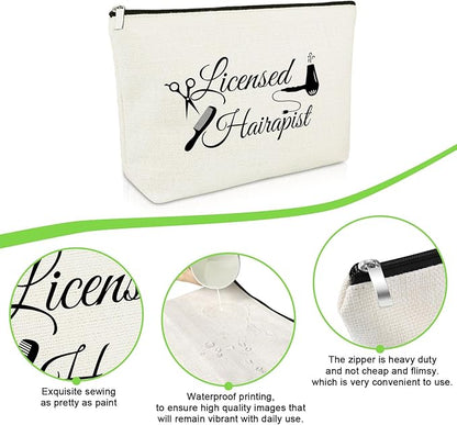 Hair Stylist Gifts Hairdresser Makeup Bag Hairdresser Appreciation Gifts for Hairstylist Coworkers Thank You Travel Bag for Salon Barber Christmas Graduation Present for Hair Stylist Cosmetic Pouch