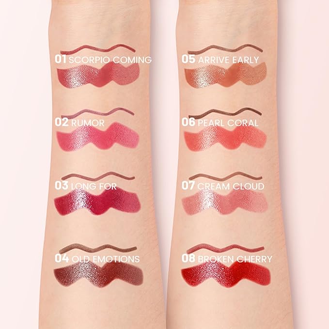Erinde 2pcs Lip Liner and Lipstick Combo Set, Matte Lipliner Pencil & Hydrating Lip Gloss Makeup Kits for Women, Waterproof, Long Lasting, Highly Pigmented, Nude Brown Natural Lipstick, 07