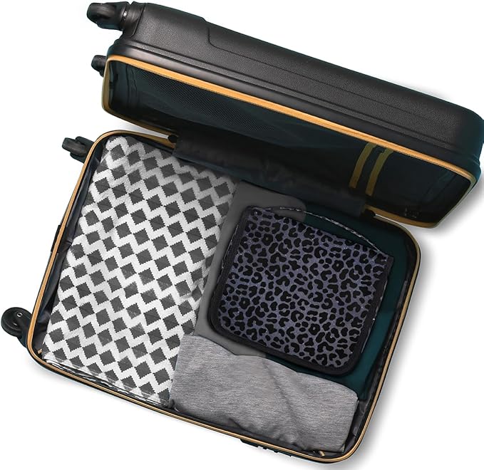 Travel Toiletry Bag for Women & Men Galaxy Leopard Skin Purple Hanging Cosmetic Organizer Portable Waterproof Makeup Case Make Up Bag with Compartments Travel Essentials for Bathroom Shower