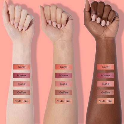Lip Stain - Peel Off Lip Liner, Long Lasting Lip Liner with Matte Finish, Waterproof & Transfer Proof Lip Gloss, Non-Stick Cup & Highly Pigmented Color, Easy to Use for All Skin Types (Nude Pink)