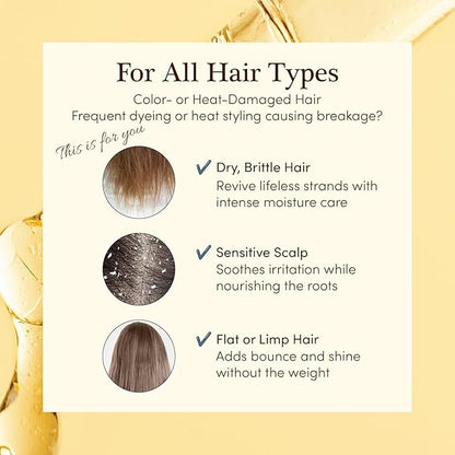 Argan Oil Hair Serum - Hydrates, Repairs Dry, Frizzy, Damaged Hair, Repairs Frayed Ends, Smooths & Strengthens, Suitable for All Hair Types, 3.38 Fl Oz