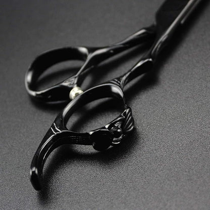 Hair Cutting Scissors, 6.0 Inch Black Professional Japan 440C Hair Cutting Shears - Salon Hair Blending/Thinning/Texturizing Scissor, Hand Sharpened