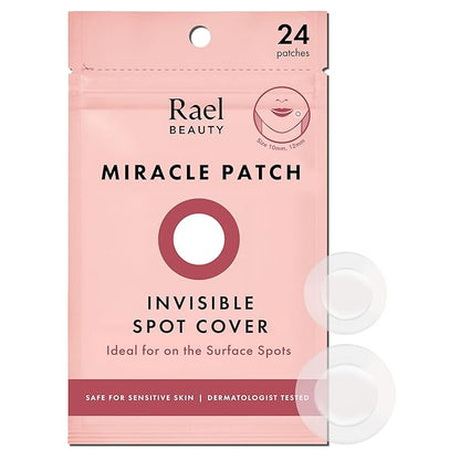 Rael Pimple Patches, Miracle Invisible Spot Cover - Hydrocolloid Acne Pimple Patch, Absorbs Zits & Blemish, Korean Skin Care, 2 Sizes (24 Count)