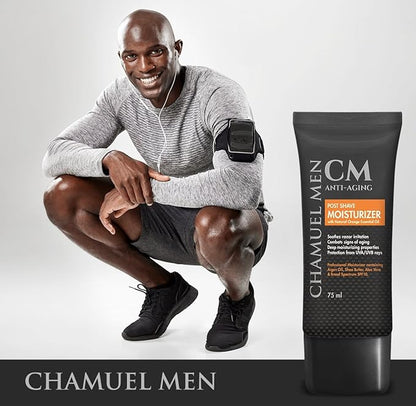 Anti Aging Daily Aftershave for Men - All Natural Mens Face Cream and Moisturizer with Argan, Shea & Aloe Facial Fuel for Sensitive, Dry, Oily or Combo Skin, 2.6 oz