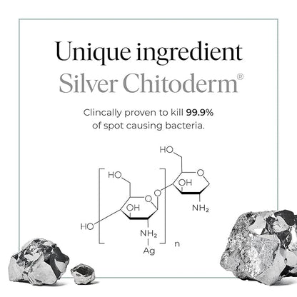 47 Skin Hydrating Face Serum for Clearing Acne and Scars, Anti-Blemish & Scar Repair Serum Skincare Treatment with Silver Chitoderm Smooth Skin Moisturiser Serum for All Skin Types (1.69 oz)