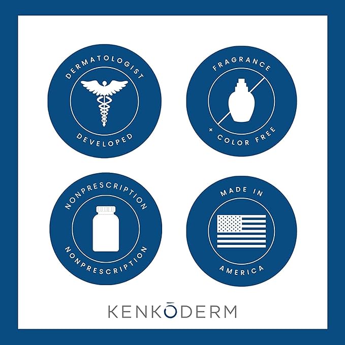 Kenkoderm Psoriasis Dead Sea Mineral Salt Soap with Argan Oil & Salicylic Acid, Natural Exfoliating Body & Face Cleanser for Sensitive Skin, Color & Fragrance Free, 4.25 Ounce, 1 Bar