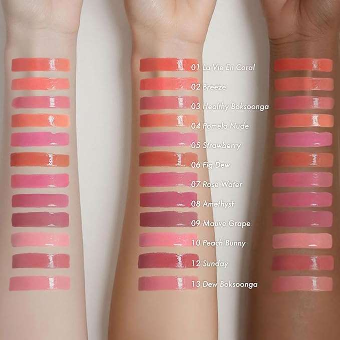 Amuse SEOUL Daisy Flower Dew Tint 10 PEACH BUNNY | 35% High-moisture Water Tint, Long-lasting, Vitamin E, Moisturizing, No Peel Off, Lip Treatment, Non Sticky, Korean Lip Tint for Dry Lips
