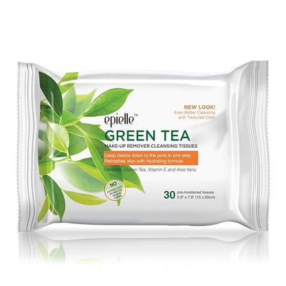 Epielle Makeup Remover Wipes, Remove Waterproof Mascara, Gentle Daily Facial Cleanser Towelettes with Witch Hazel, Cica & Green Tea, Stocking Stuffers, Thanksgiving Essentials, 30 Count (Pack of 6)