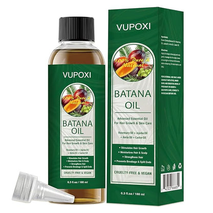 5-in-1 Batana Oil for Hair Growth | Liquid Blend with Rosemary, Pumpkin, Tea Tree, Castor Oil - 180mL (6.3 fl.oz)