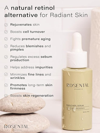 Organics Bakuchiol Serum (30ml) - Facial Care Against Blemishes & Acne - Slow-Aging Facial Serum - Clear Skin - Retinol Alternative - 100% Vegan & Natural Cosmetics - Made in Austria