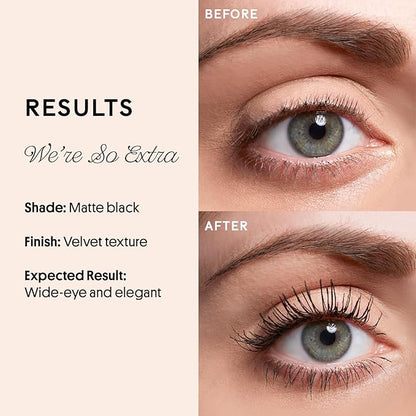 Winky Lux So Extra Mascara – Lengthening, Separating & Defining with Curling & Buildable Formula, Clump Free Volume, Ultra Matte Black, False Lash Effect, No Flaking or Smudging