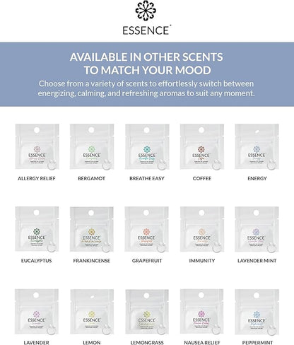 Essence Wearable Aromatherapy Nasal Diffuser – Energy Blend Essential Oil Nose Ring – Personal Scent Clip for Travel, Work & Everyday Use – Made in USA (3 Pack)