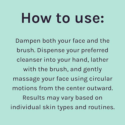 LOLLIPOP Dual-Sided Facial Cleansing Brush | Palm Size Silicone Face Exfoliator and Soft Fiber Cleanser | Manual Face Scrubber for Pores, Makeup Removal, Blackhead and Skincare Routine, Bubblegum