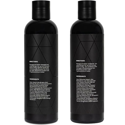 Hair Surge Shampoo and Hair Solaye Conditioner Bundle (8 fl oz) | Thickens Hair, Reduces Breakage, Promotes Growth, Strengthens Follicles | For Men and Women