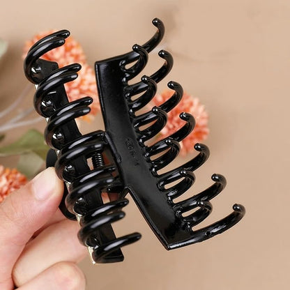 SINIDE Rhinestone Hair Claw Clips, Crystal Jaw Clip Nonslip Acrylic Claw Clips for Thick Long Hair, Fashion Elegant Clamps Accessories for Women Ladies Strong Hold Barrette for Styling (2 Pack)