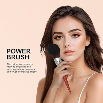 Makeup Brush Set 12pcs，Professional Premium Synthetic Powder Foundation Contour Blush Concealer Eyeshadow Blending Liner Make Up Brushes Kit（Redwood color B300）