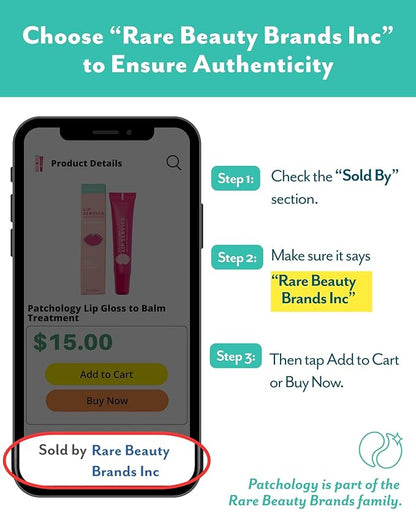 Patchology Lip Gloss for Women - Hydrating Gloss with Aloe, Honey & Goji Berry Oil, Moisturizing Treatment for Cracked Lips, Christmas Gifts for Women & Stocking Stuffers for Teen Girls (Clear, 15ml)