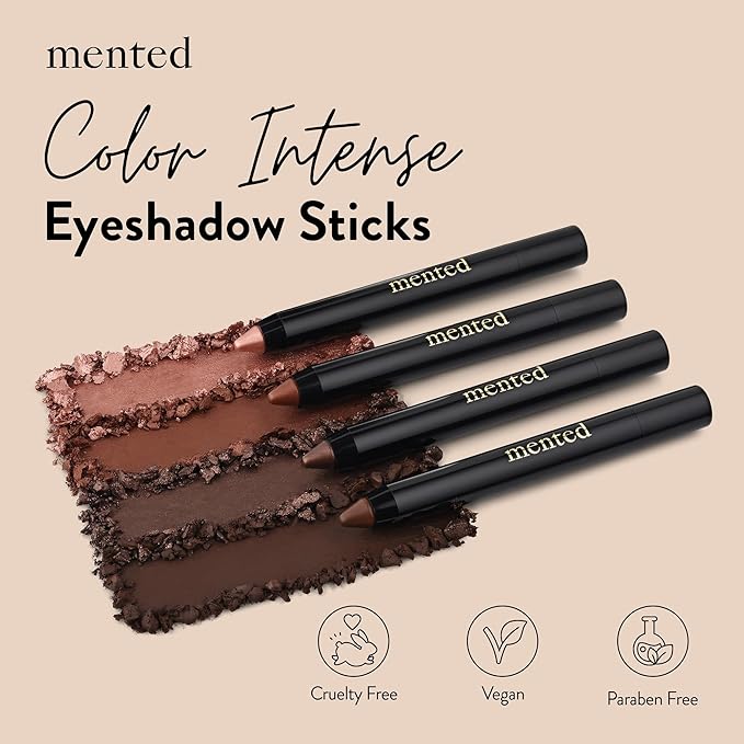 Mented Cosmetics Color Intense Eye Shadow Sticks, Cream Eyeshadow Stick Crayon, Easy-to-Apply Eyeshadow Pencils, Waterproof + Crease Proof Eye shadow Make Up, 0.05oz, Deja Brew