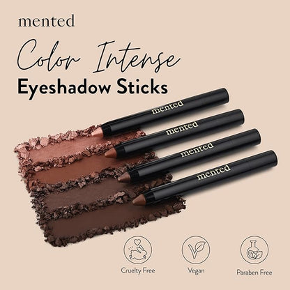 Mented Cosmetics Color Intense Eye Shadow Sticks, Cream Eyeshadow Stick Crayon, Easy-to-Apply Eyeshadow Pencils, Waterproof + Crease Proof Eye shadow Make Up, 0.05oz, Rosey Posey