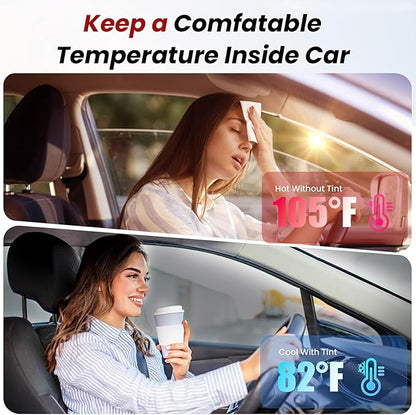 Car Window Tint, 2 PLY 20% VLT Premium Carbon HD Window Roll for Car, Home 36" in x 100'Ft Automotive Car Tint Privacy Film with Strength Adhesive, Blocks UV/IR Rays, Reduce Heat & Glare