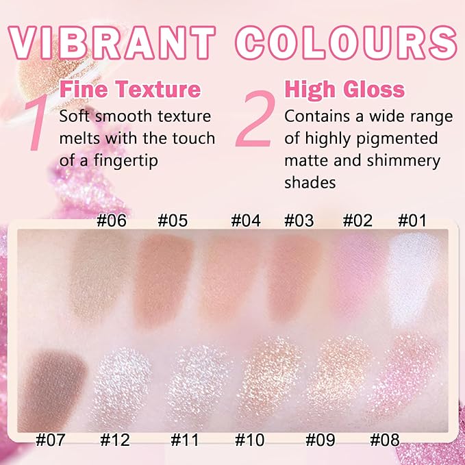 Glitter Eyeshadow Bright Purple Single Eyeshadow,Ultra Fine Shimmer Eyeshadow Lightweight Sparkling Blendable Formula,Daily Multiuse Glossy Eyes Makeup (08 Glam Rock