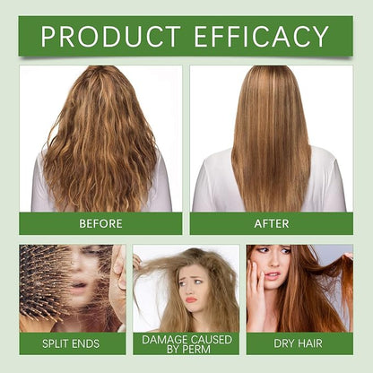 Natural Coconut Oil for Hair Growth,Nourishing Scalp Treatment for Stronger Strands,Frizz Control & Split End Repair,for All Hair Types,3.38Fl Oz