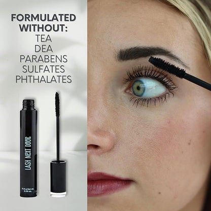 Lash Next Door Water Resistant Mascara Black Volume and Length - No Clump Volumizing Mascara for Thickening and Lengthening - Smudge Proof Lashes by Brooklyn and Bailey (3 Pack)