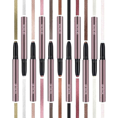 Girlactik Creamy Eyeshadow Stick- Long Lasting and Water-Resistant, Shimmering and Matte Colors Eye Shadow Stick Makeup, Built-in sharpener - 2 g / .07 oz (Satini)