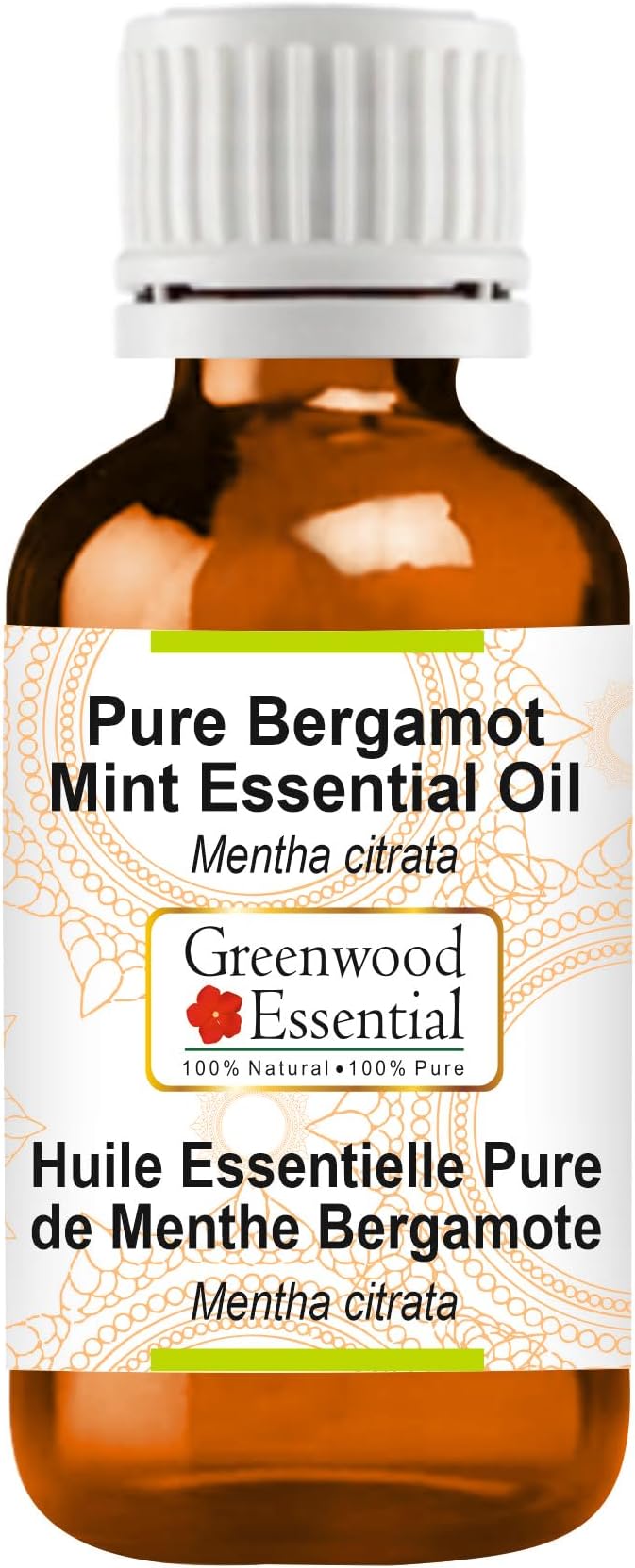 Greenwood Essential Pure Bergamot Mint Essential Oil (Mentha citrata) Steam Distilled 30ml (1 oz)