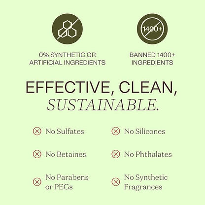 Ingreendients Non Toxic Vegan Volumizing Shampoo with Organic Ingredients For Fine Hair - Strengthening Barley Protein and Chia Seeds, Color Safe, Paraben & Gluten Free, Silicone & Sulfate Free