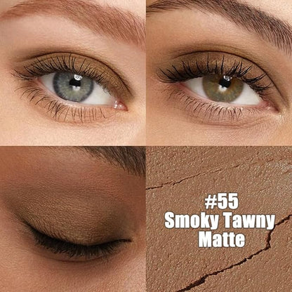 Smoky Tawny Matte Cream Eye Shadow Stick Makeup for Women, Matte Eyeliner Pencil Eyeshadow Brightener Stick for Eyes, Waterproof Eyeshadow Applicator Blendable, sombras para ojos 55#