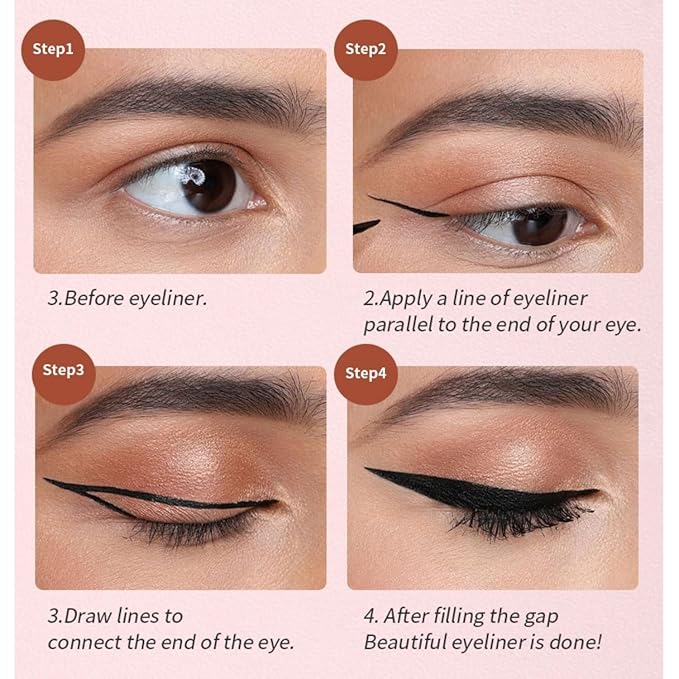 MAEPEOR Ultra-Fine Liquid Eyeliner Light Brown High-Pigmented Matte Eyeliner Pen Stay All Day Makeup with Fine Brush Tip (M03 Light Brown)