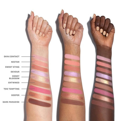 Morphe Forbidden Honey Artistry Palette - Foil-Effect Eyeshadow Palette with Matte, Shimmer & Foil Finishes - Pink & Brown Eyeshadow with Luminous Payoff (0.35 oz)