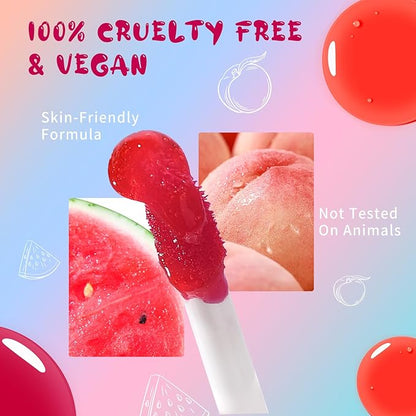 bayfree Lip Tint Stain, Long Lasting Korean Lip Stain Set, Non-sticky Waterproof Lightweight Lip and Cheek Tint, Moisturizing High Pigment Water Tint, Matte Finish Lip Tint